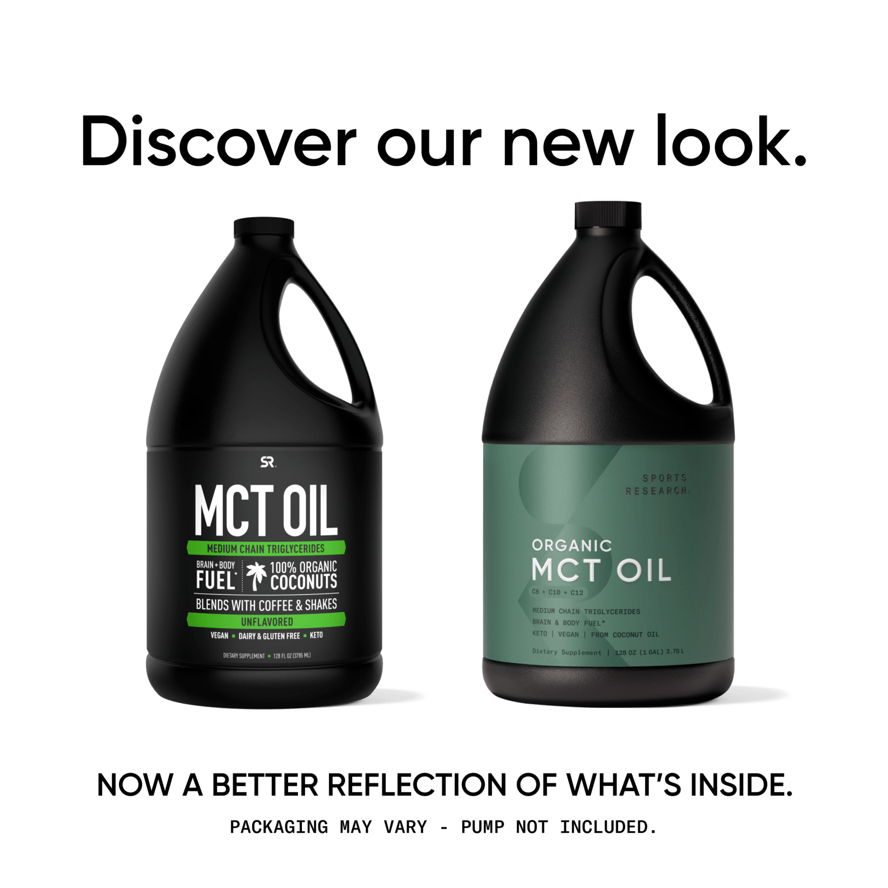 Organic MCT Oil 40 Fl oz. Bottle Sports Research Keto Fuel Unflavored  Coconut 23249012955