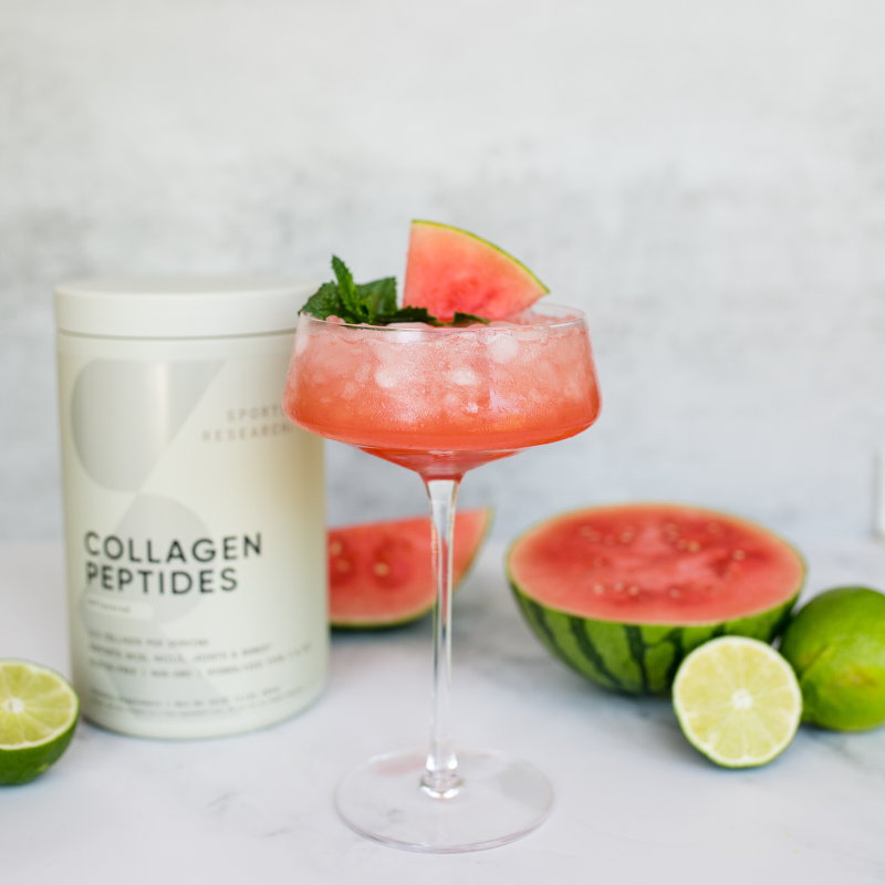 Watermelon Mocktail with Collagen