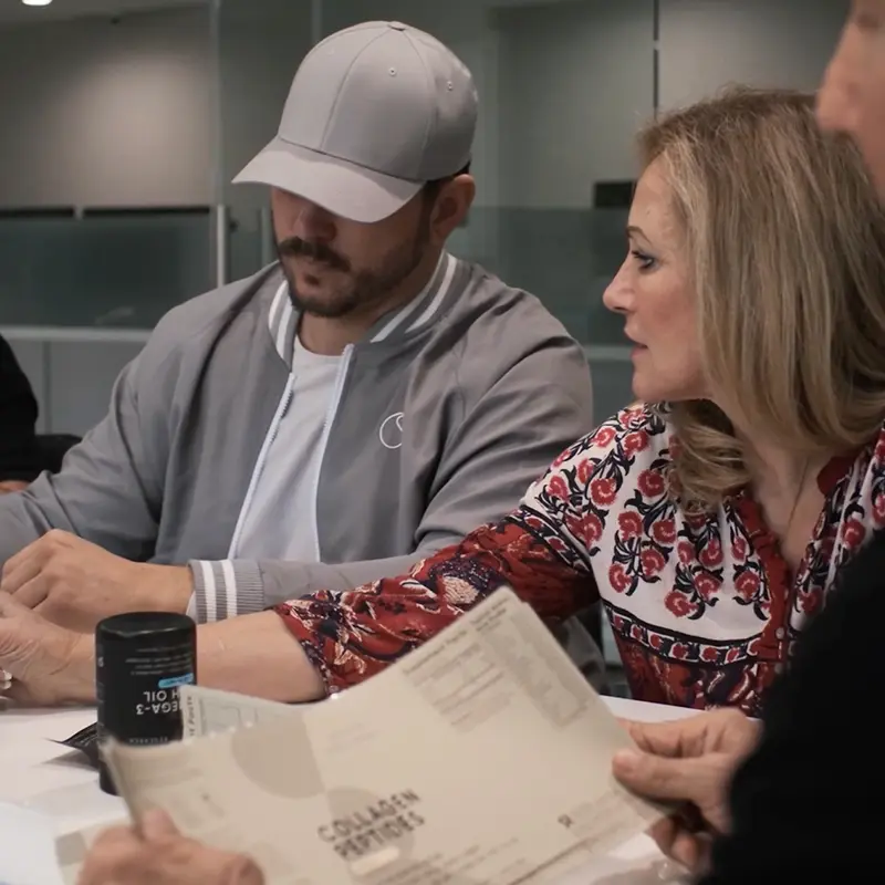 Pedersen family sits around table to review in-depth packaging redesign